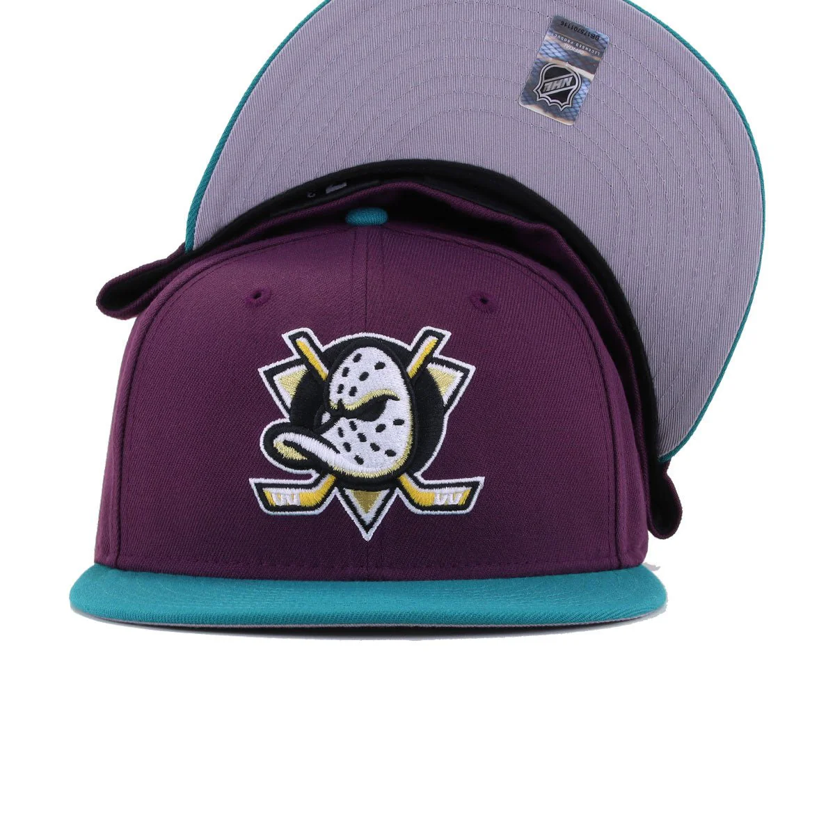 Anaheim Ducks Plum Aqua New Era 59FIfty Fitted - Image 4