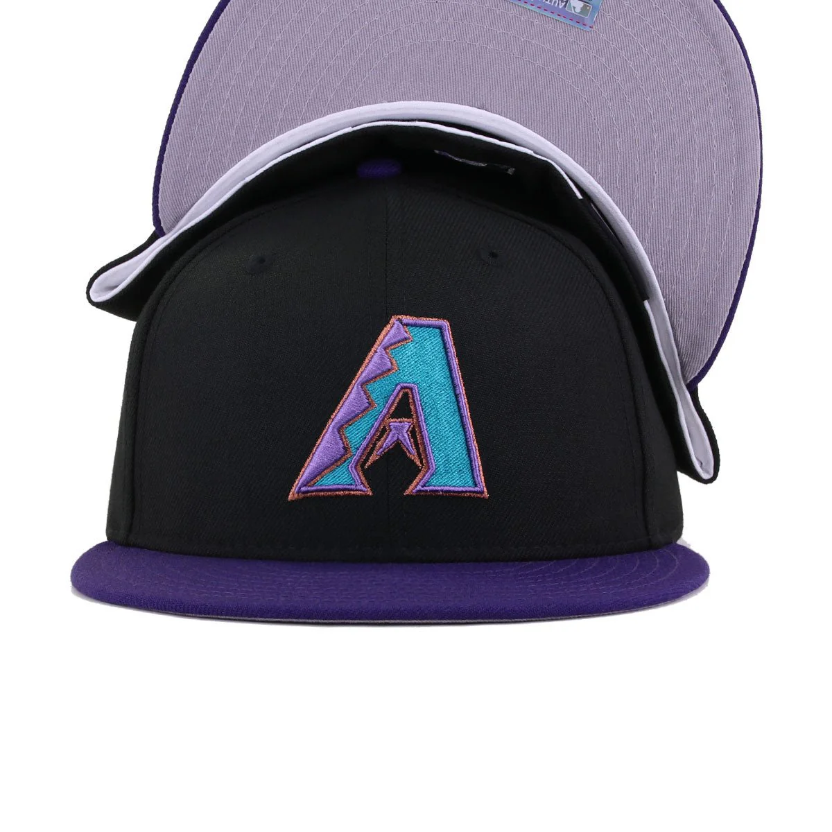 Arizona Diamondbacks Black Purple Cooperstown AC New Era 59Fifty Fitted - Image 5