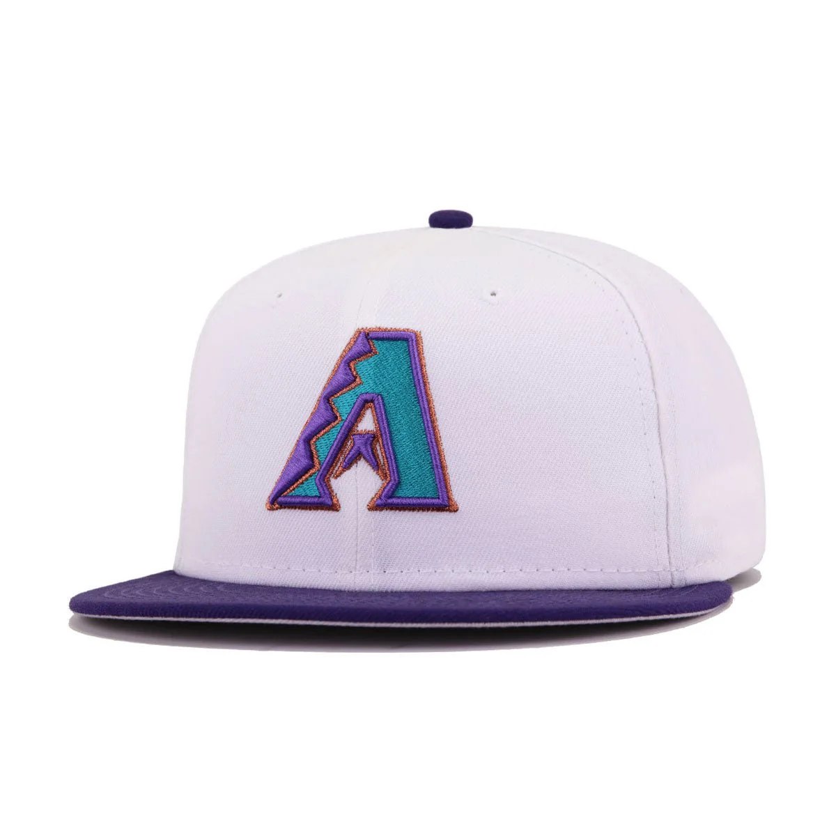 Arizona Diamondbacks White Purple Cooperstown AC New Era 59Fifty Fitted