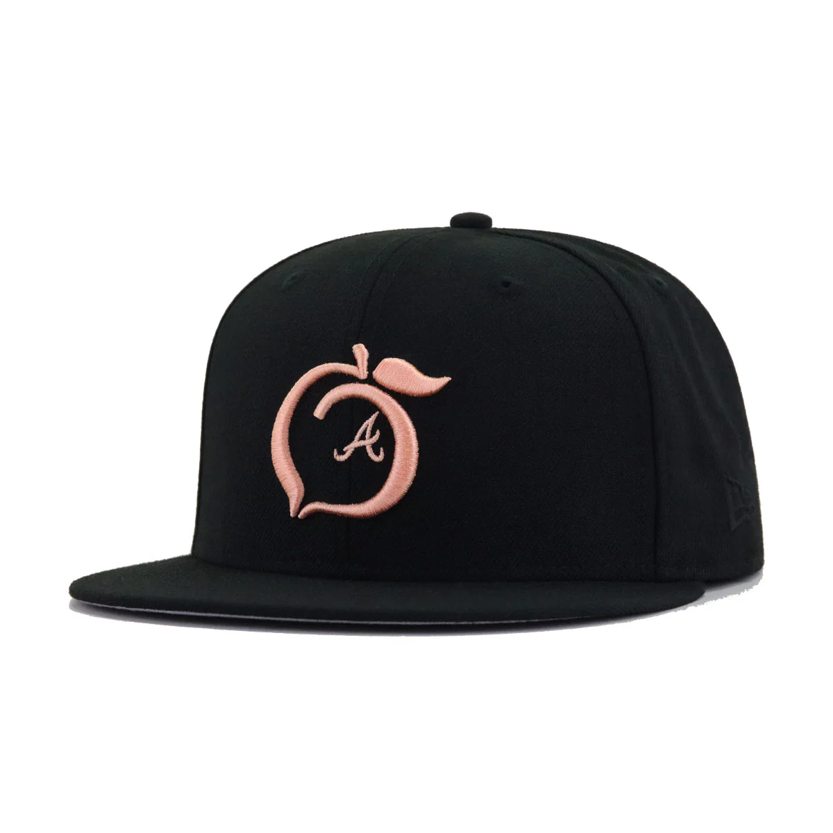 Atlanta Braves Black PEACH New Era 59Fifty Fitted