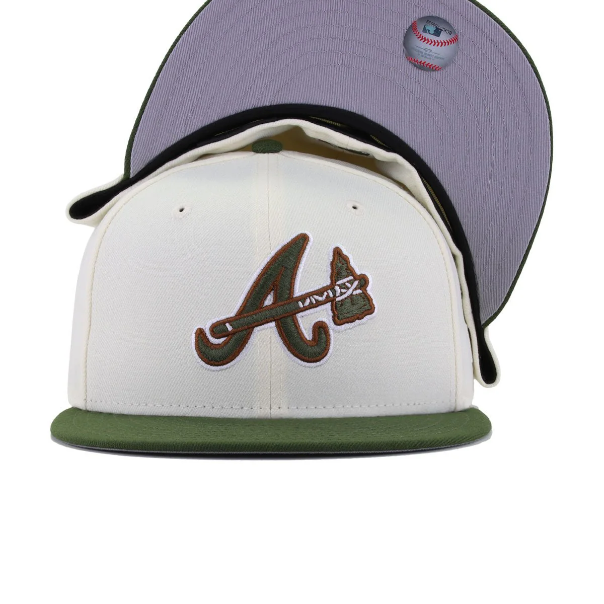 Atlanta Braves Chrome Rifle Green New Era 59Fifty Fitted - Image 4
