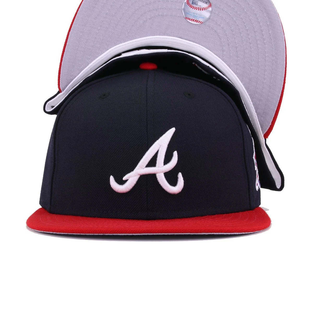 Atlanta Braves Navy Scarlet 1999 World Series Cooperstown New Era 59Fifty Fitted - Image 5