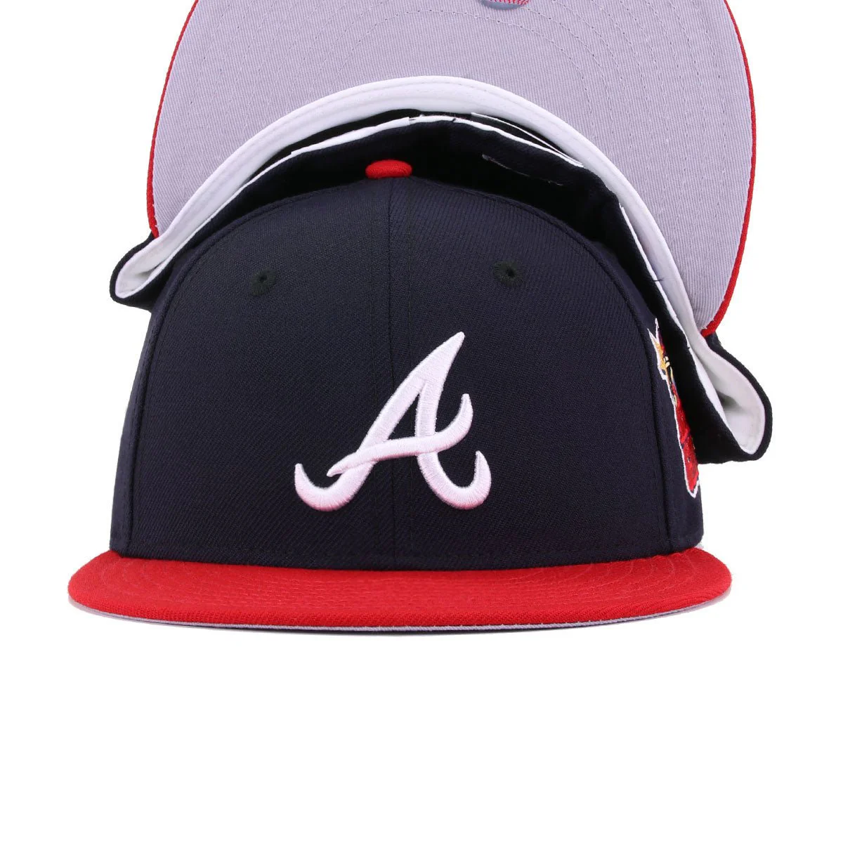 Atlanta Braves Navy Scarlet 2000 All Star Game Cooperstown New Era 59Fifty Fitted - Image 4