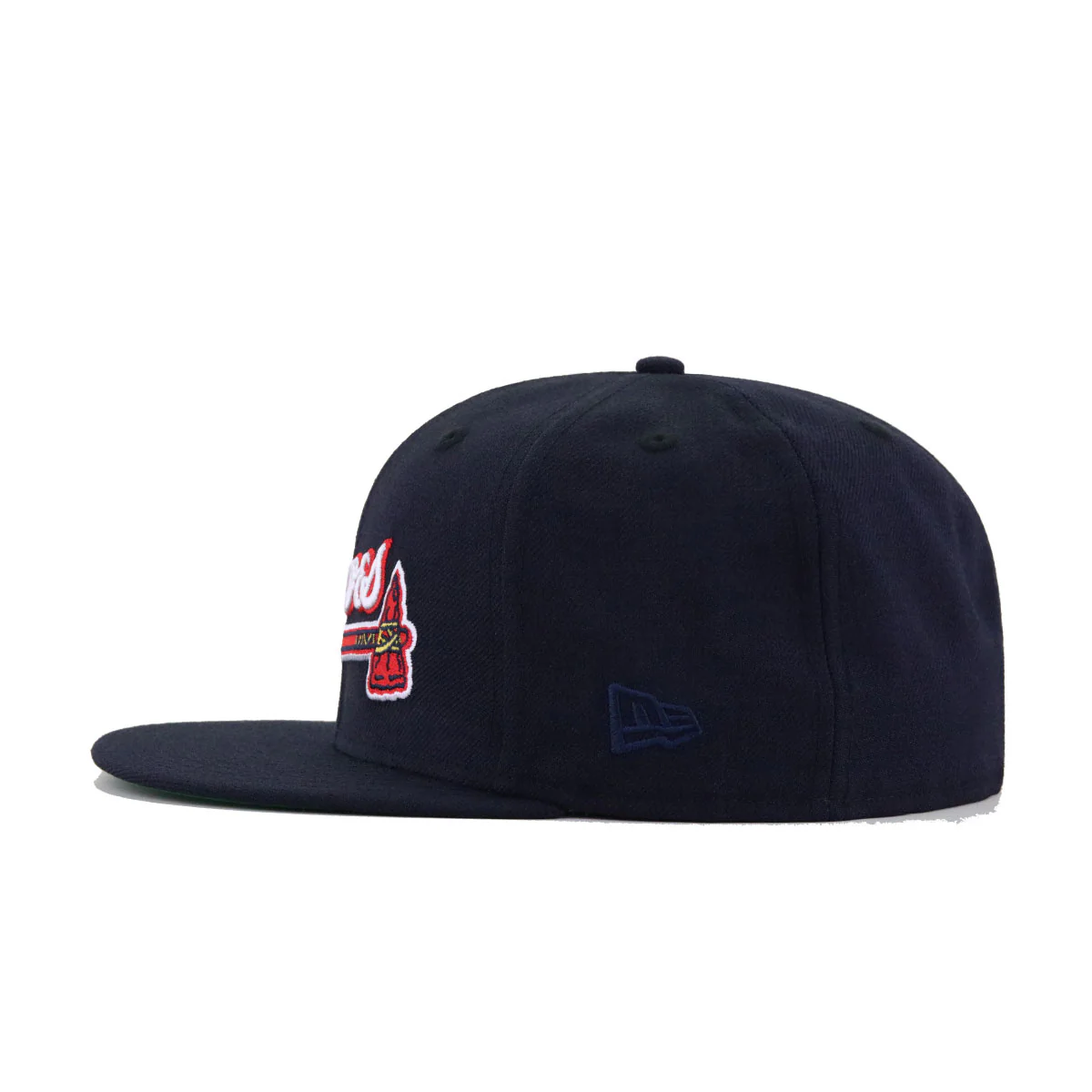 Atlanta Braves Navy Tomahawk Green Bottom New Era 59Fifty Fitted - Image 3