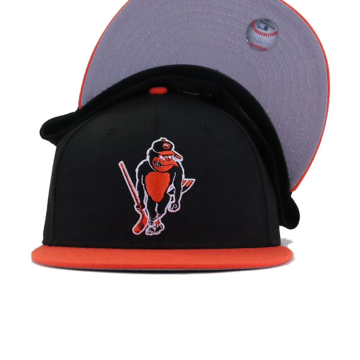 Baltimore Orioles Black Orange HOCKEY BIRD New Era 59Fifty Fitted - Image 4