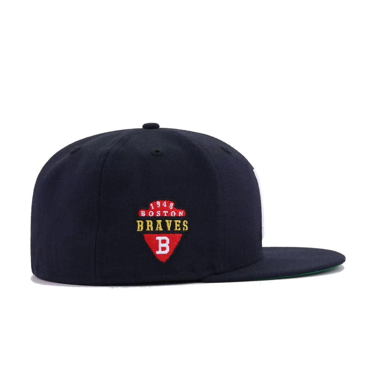 Boston Braves Navy 1948 NL Champions Green Bottom New Era 59Fifty Fitted - Image 2