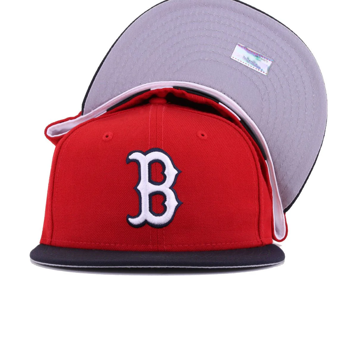 Boston Red Sox Scarlet Navy Cooperstown AC New Era 59Fifty Fitted - Image 5