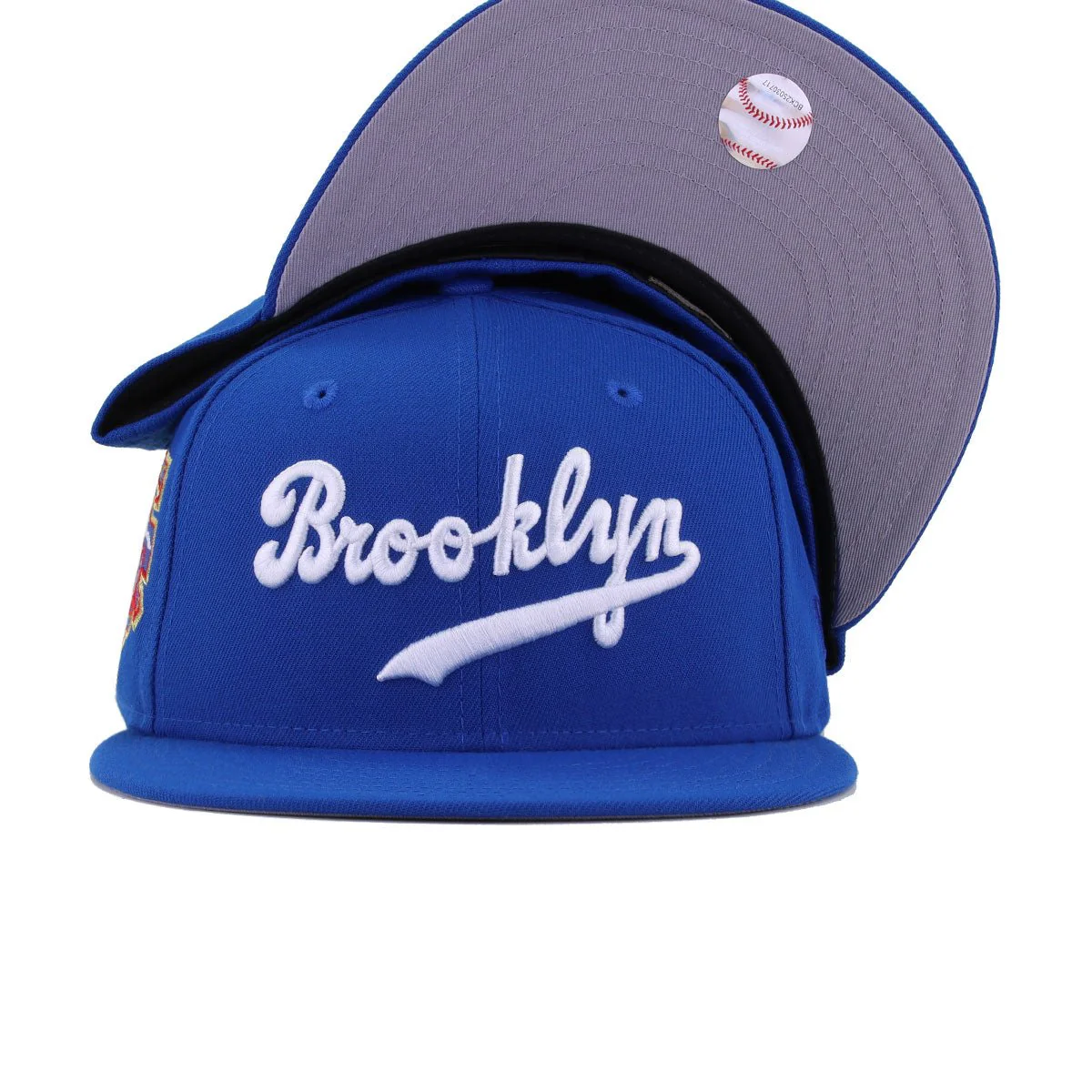 Brooklyn Dodgers Blue Azure Jackie Robinson 50th Anniversary New Era 59Fifty Fitted - Image 4