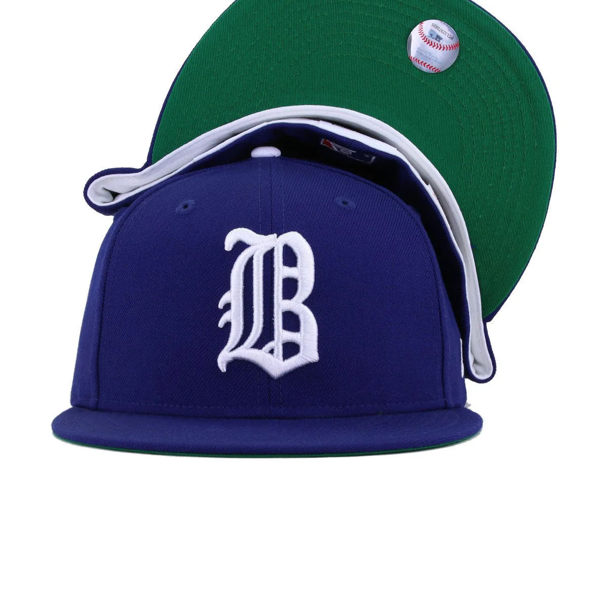 Brooklyn Dodgers Dark Royal Blue 1899 Superbas Green Bottom New Era 59Fifty Fitted - Image 2