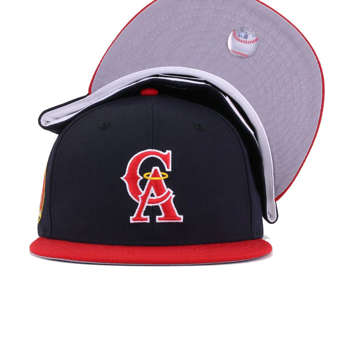 California Angels Navy Scarlet 25th Anniversary New Era 59Fifty Fitted - Image 5