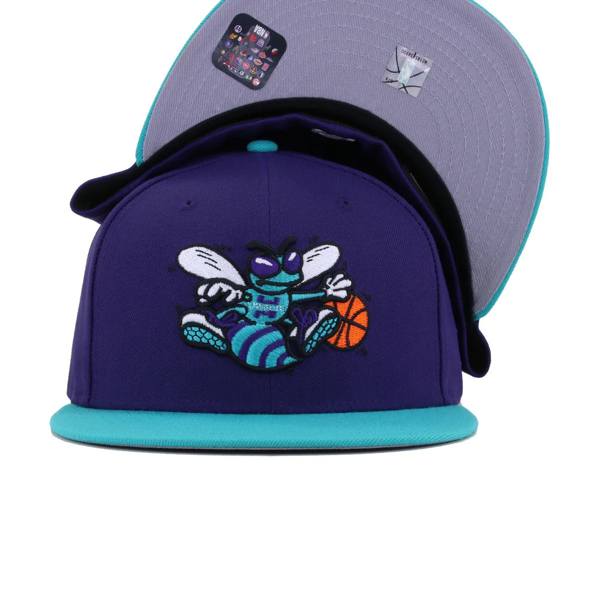 Charlotte Hornets Purple Teal 1988 New Era 59Fifty Fitted - Image 4