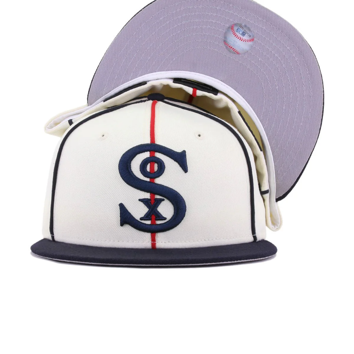 Chicago White Sox Chrome Navy Cooperstown AC New Era 59Fifty Fitted - Image 4