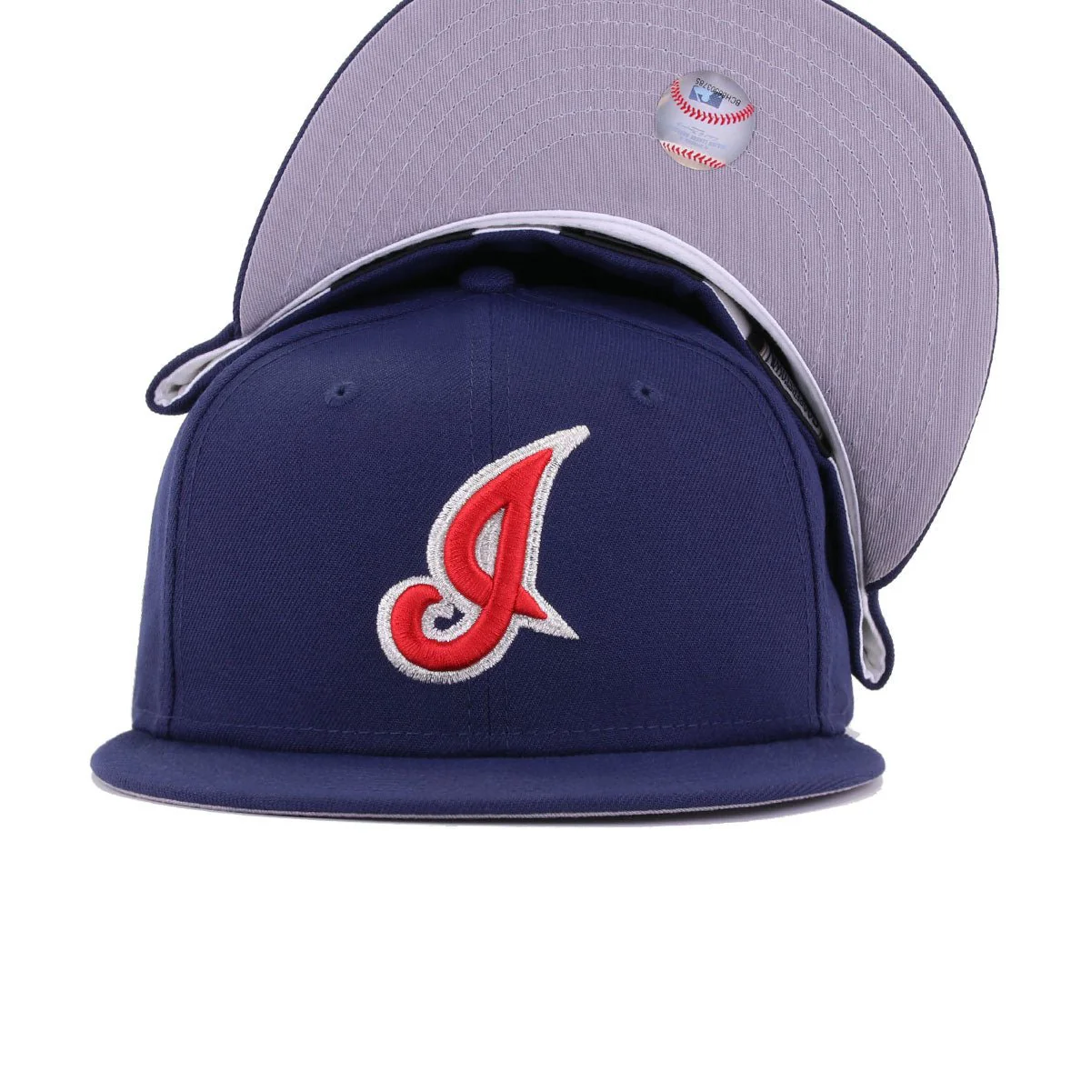 Cleveland Indians Light Navy Cooperstown AC New Era 59Fifty Fitted - Image 5