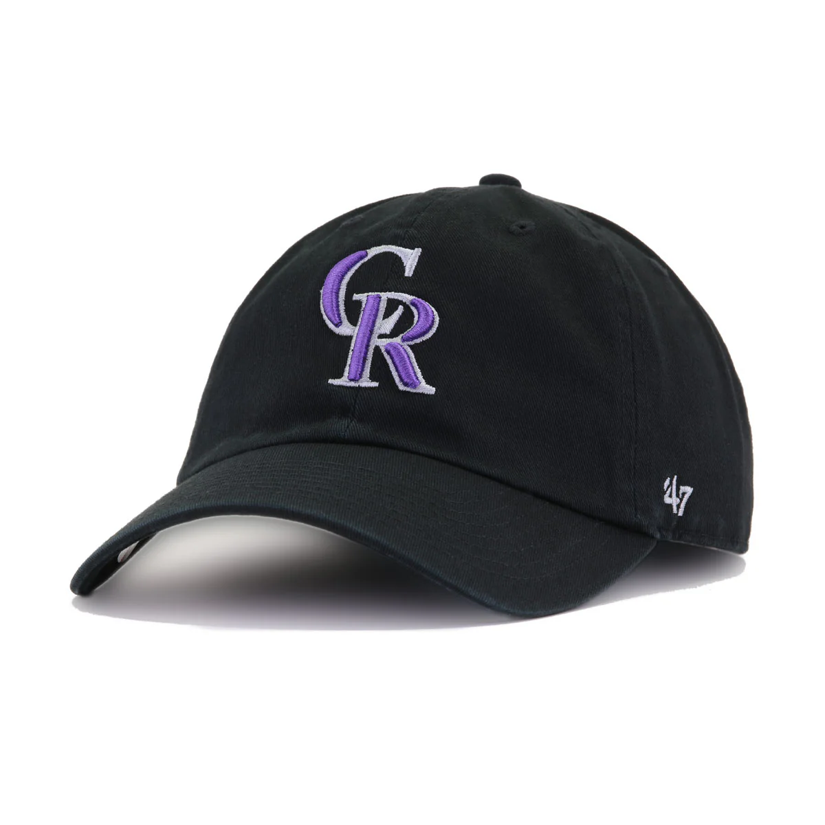 Colorado Rockies Black 47 Brand Clean Up Dad Hat
