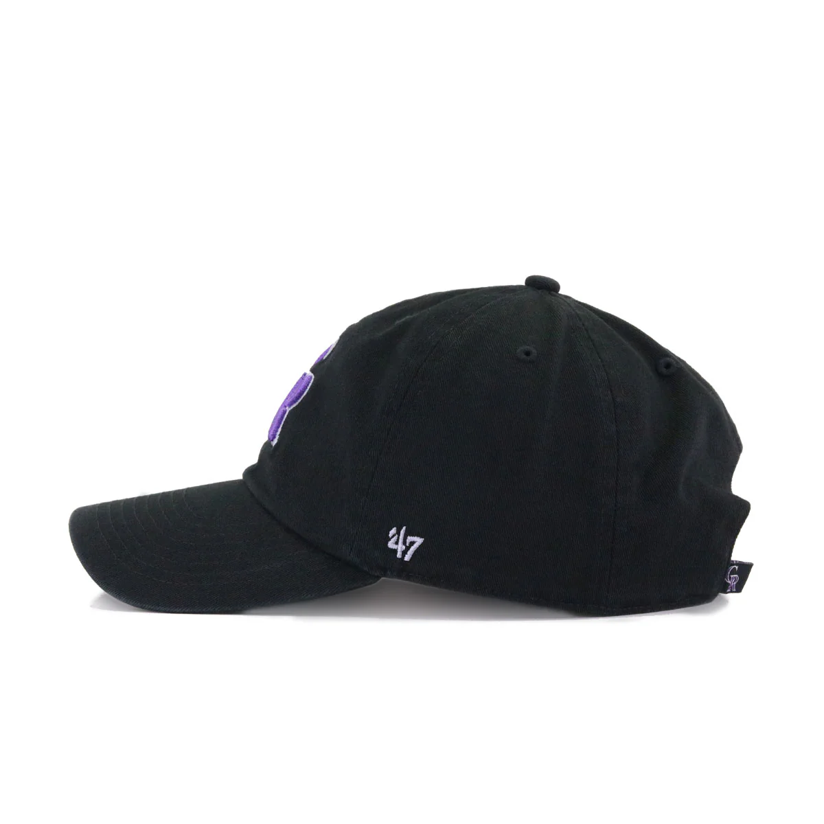 Colorado Rockies Black 47 Brand Clean Up Dad Hat - Image 2