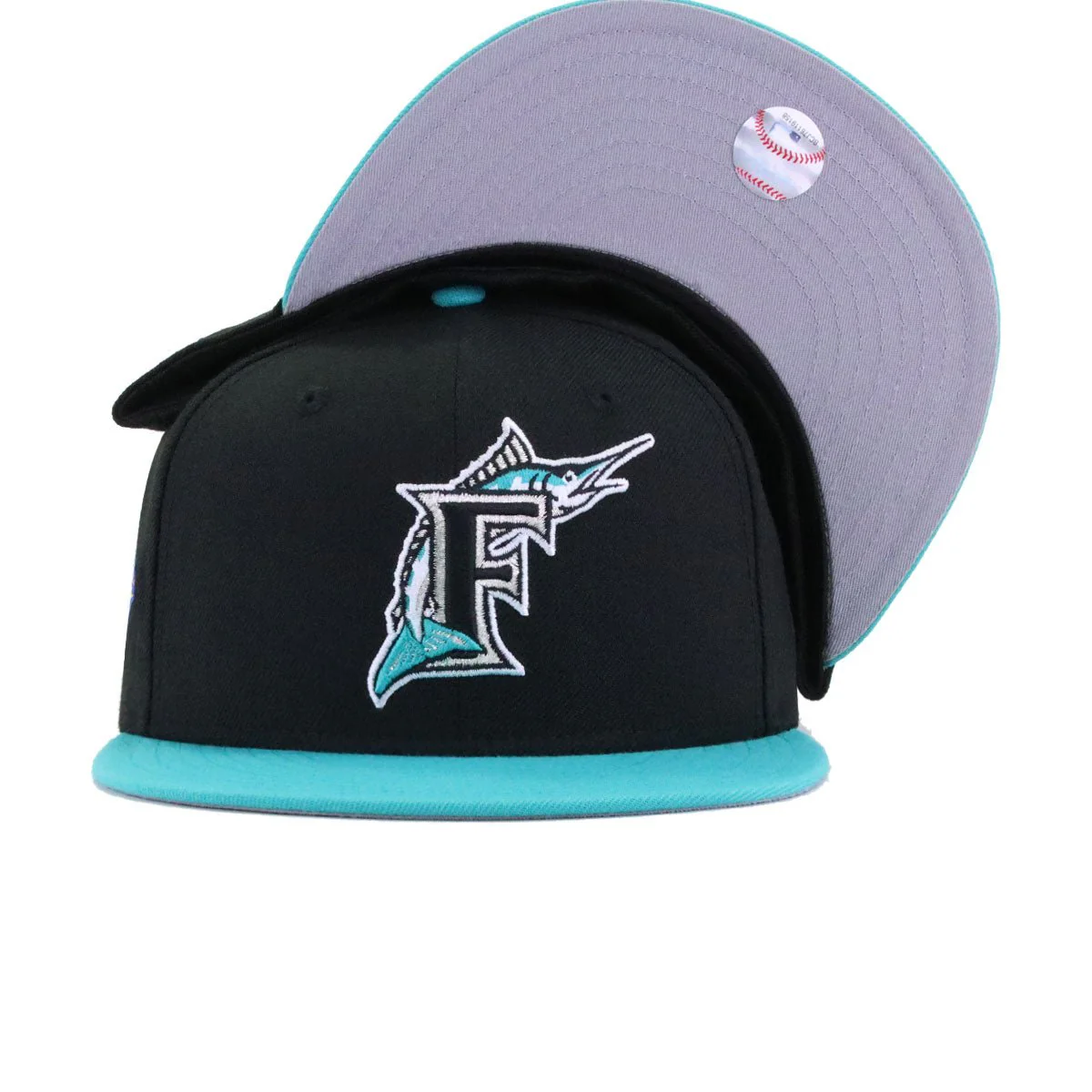 Florida Marlins Black Teal 1997 World Series New Era 59Fifty Fitted - Image 5
