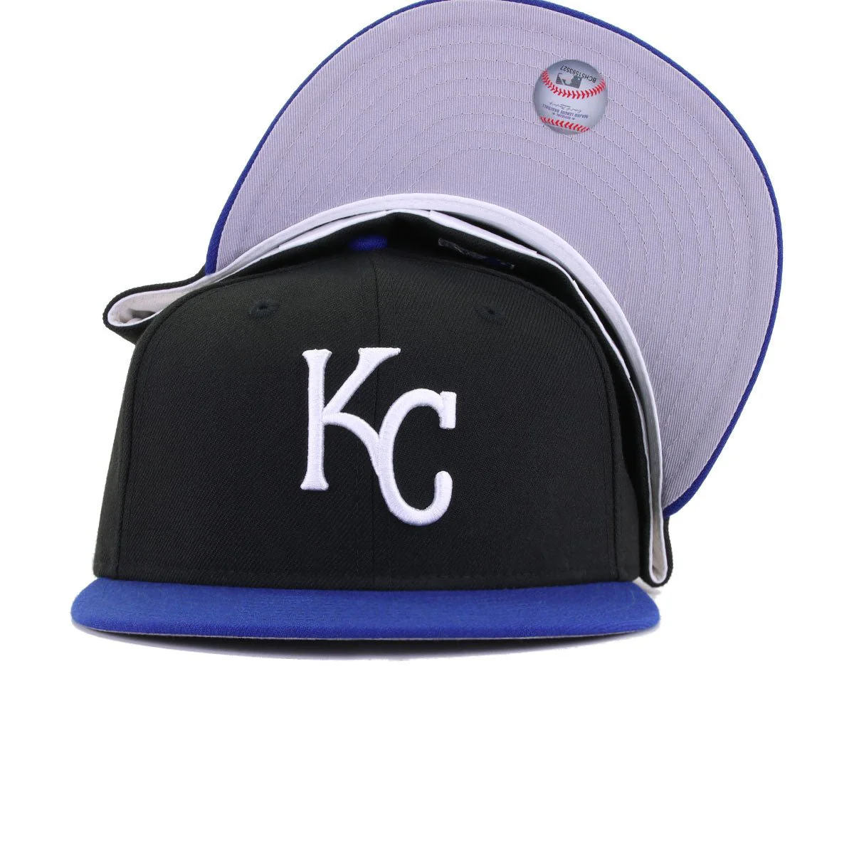 Kansas City Royals Black Light Royal Blue Cooperstown AC New Era 59Fifty Fitted - Image 5