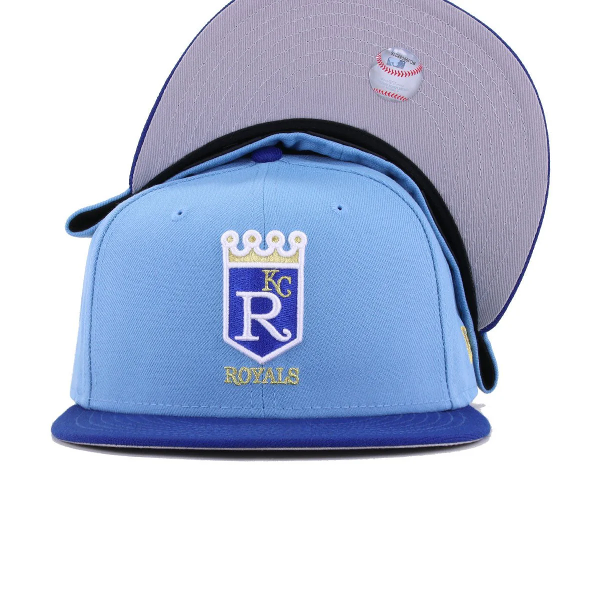 Kansas City Royals Sky Blue Light Royal Blue New Era 59Fifty Fitted - Image 4