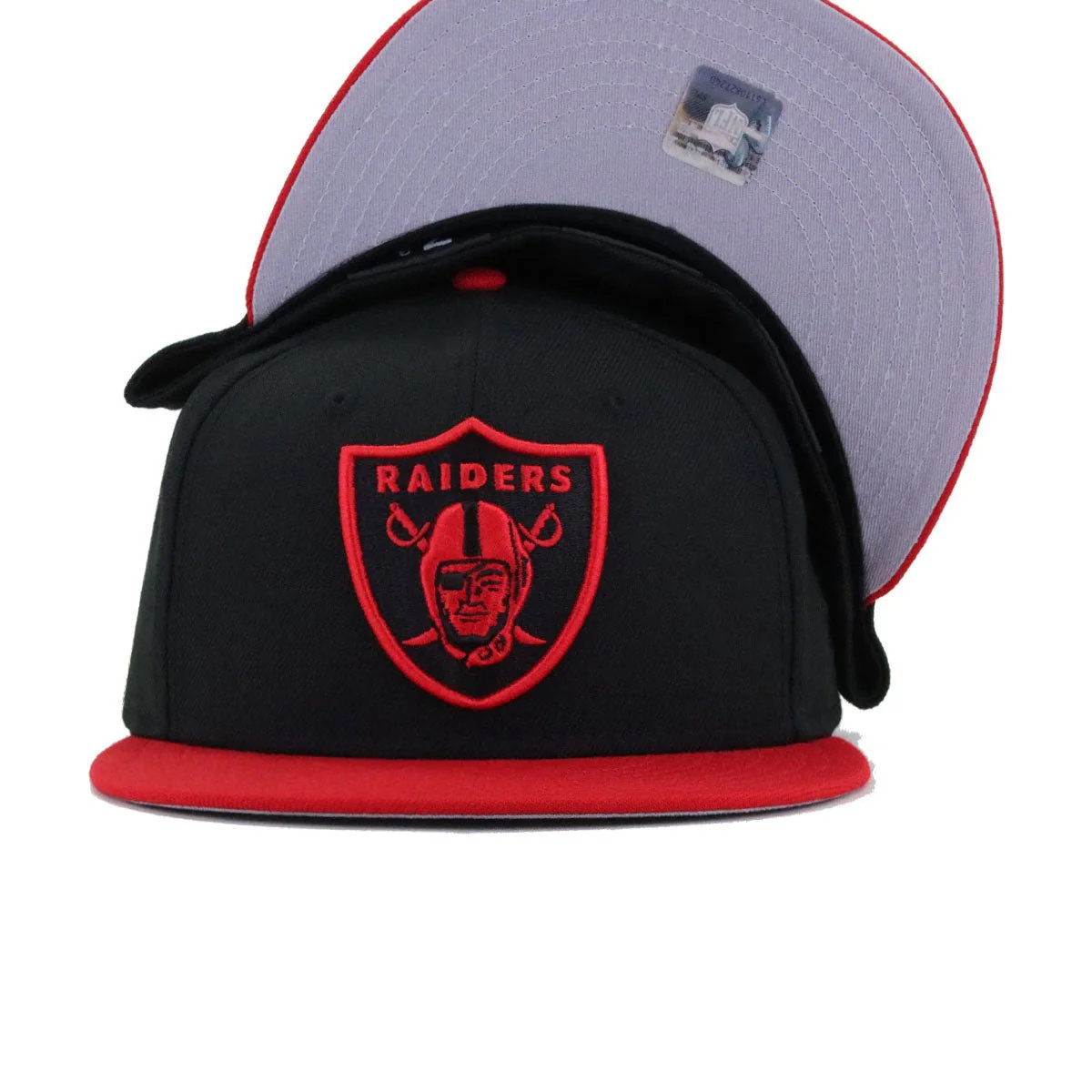 Las Vegas Raiders Black Scarlet CHERRY New Era 59Fifty Fitted - Image 4