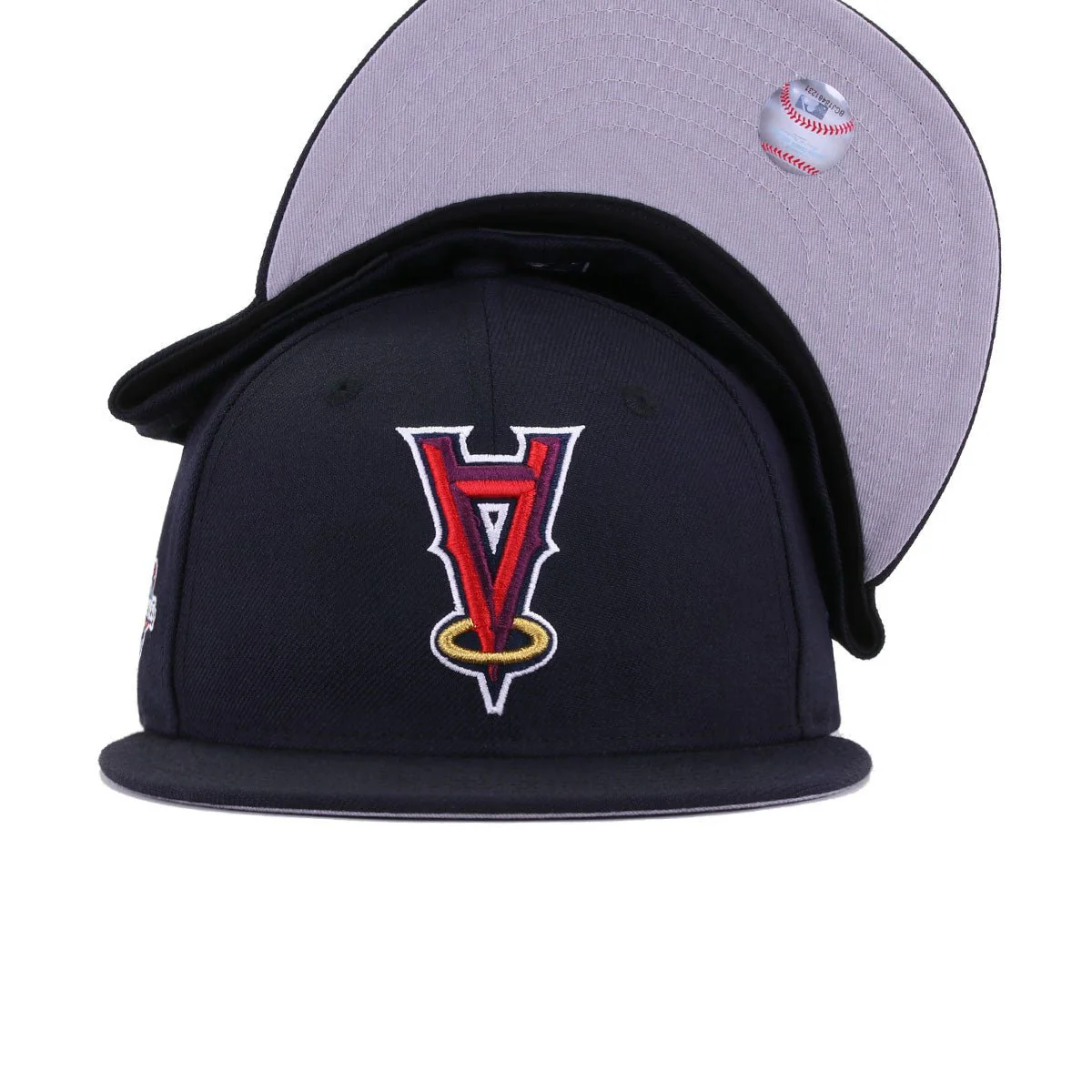 Los Angeles Angels Navy Upside Down 2002 World Series New Era 59Fifty Fitted - Image 4