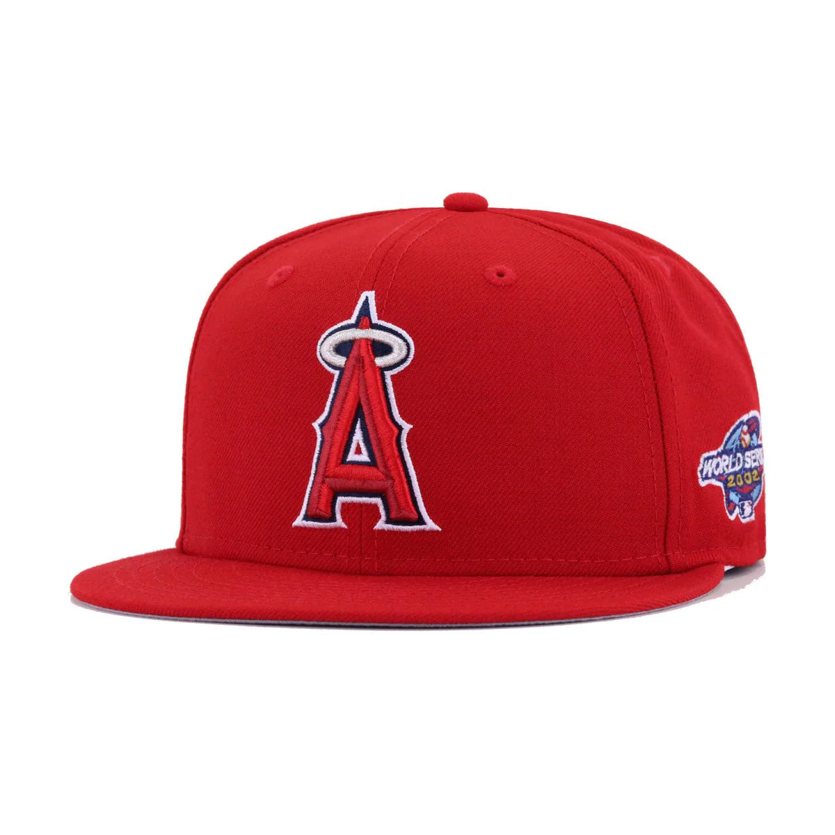 Los Angeles Angels Scarlet 2002 World Series Cooperstown New Era 59Fifty Fitted