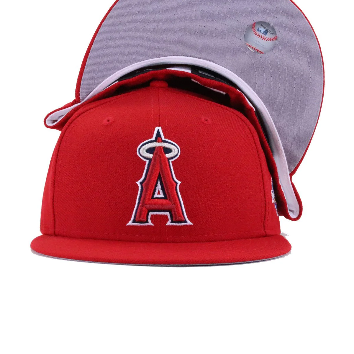 Los Angeles Angels Scarlet 2002 World Series Cooperstown New Era 59Fifty Fitted - Image 4