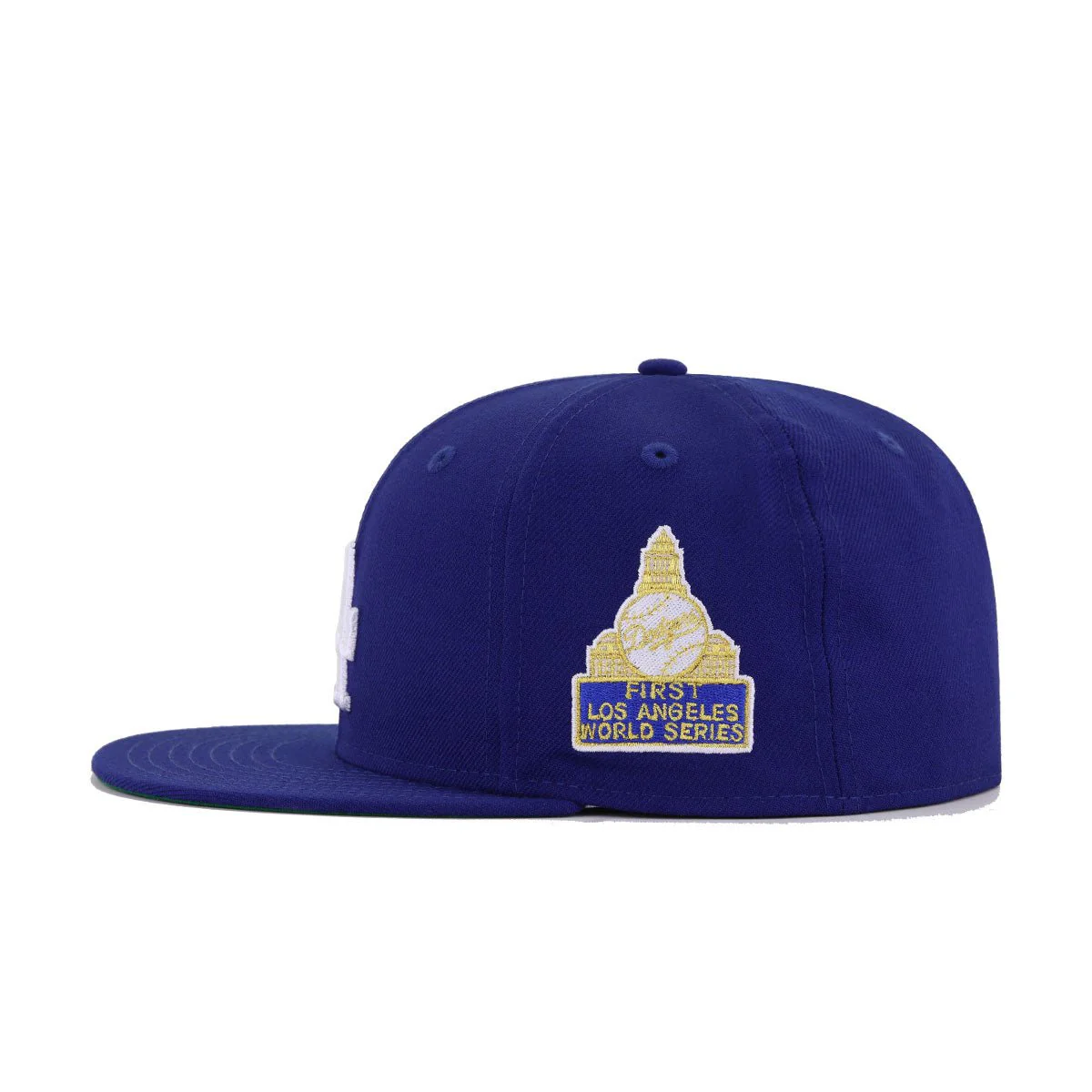 Los Angeles Dodgers Dark Royal Blue 1959 World Series Cooperstown Green Bottom New Era 59Fifty Fitted - Image 2