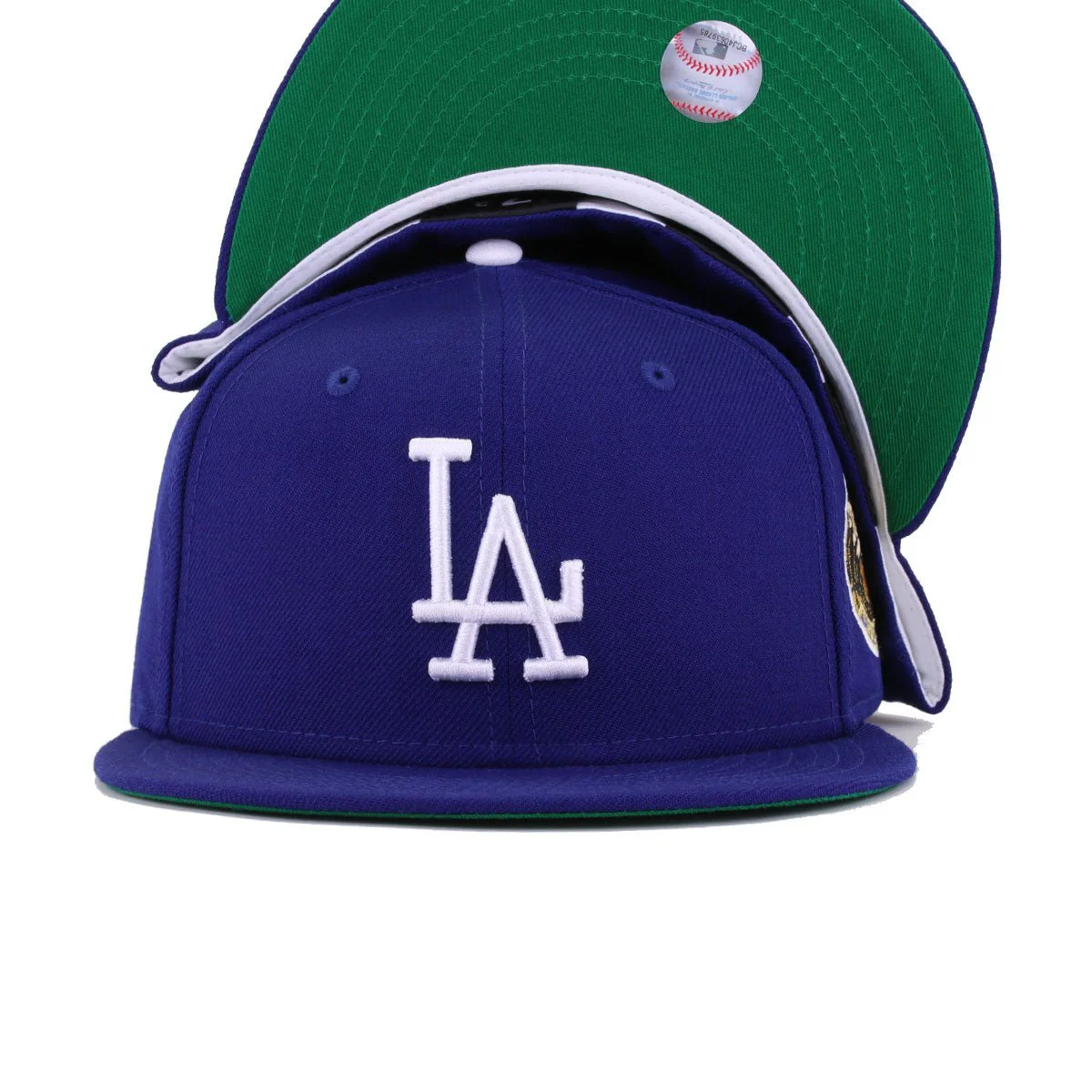Los Angeles Dodgers Dark Royal Blue 1963 World Series Cooperstown Green Bottom New Era 59Fifty Fitted - Image 5