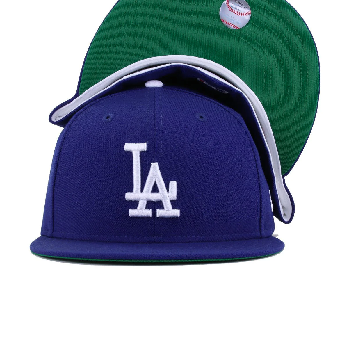 Los Angeles Dodgers Dark Royal Blue Green Bottom New Era 59Fifty Fitted - Image 2