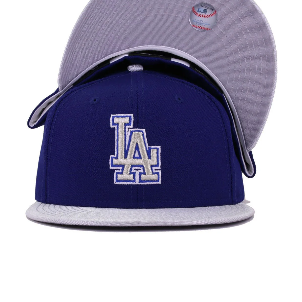 Los Angeles Dodgers Dark Royal Blue Metallic Silver Cooperstown AC New Era 59Fifty Fitted - Image 4