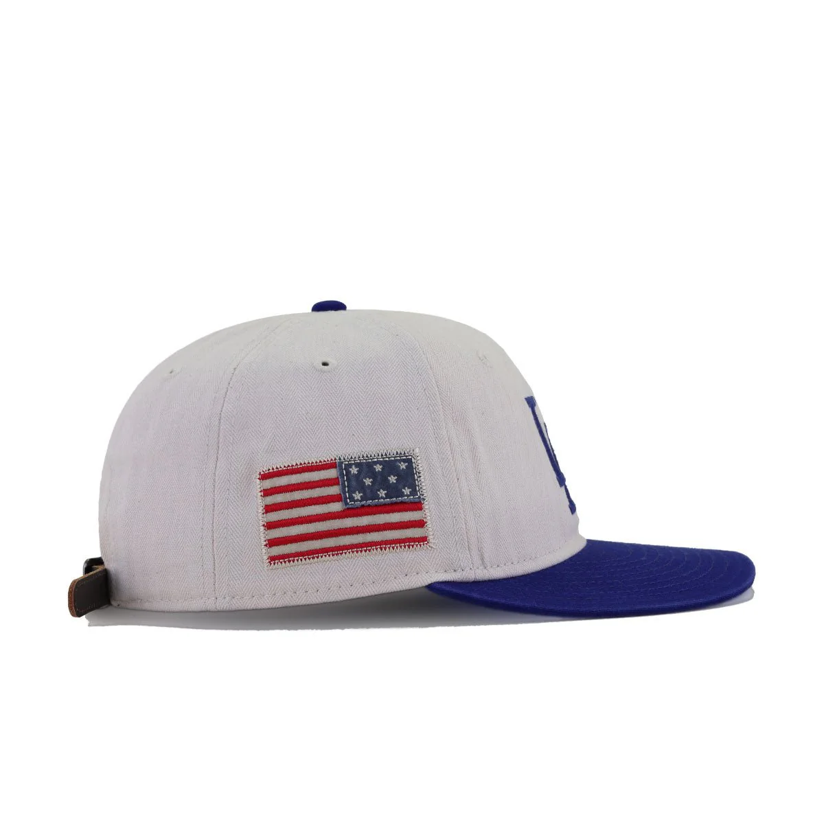 Los Angeles Dodgers THREE LOOMS Americana Herringbone New Era 9Fifty Retro Crown Strapback - Image 2