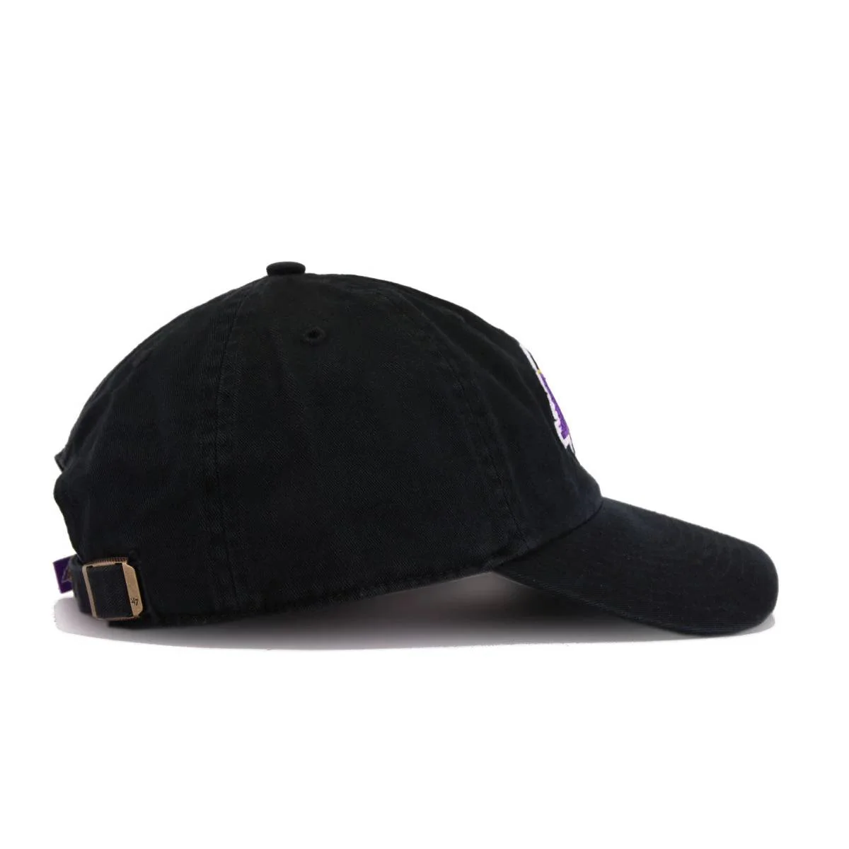 Los Angeles Lakers Black 47 Brand Clean Up Dad Hat - Image 3