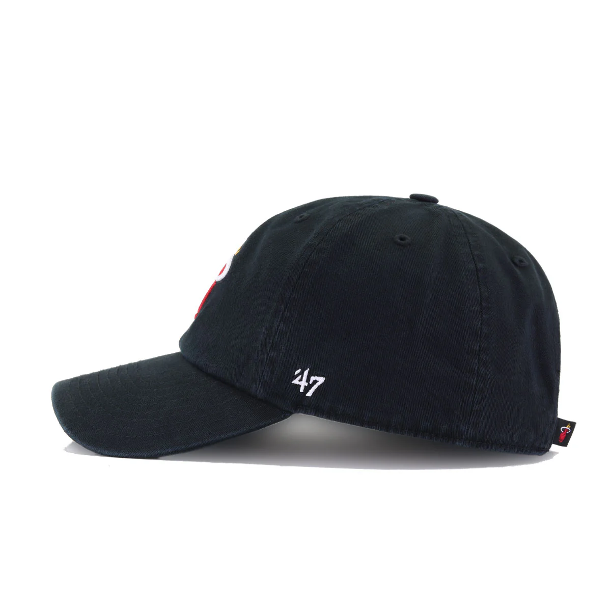 Miami Heat Black 47 Brand Clean Up Dad Hat - Image 2