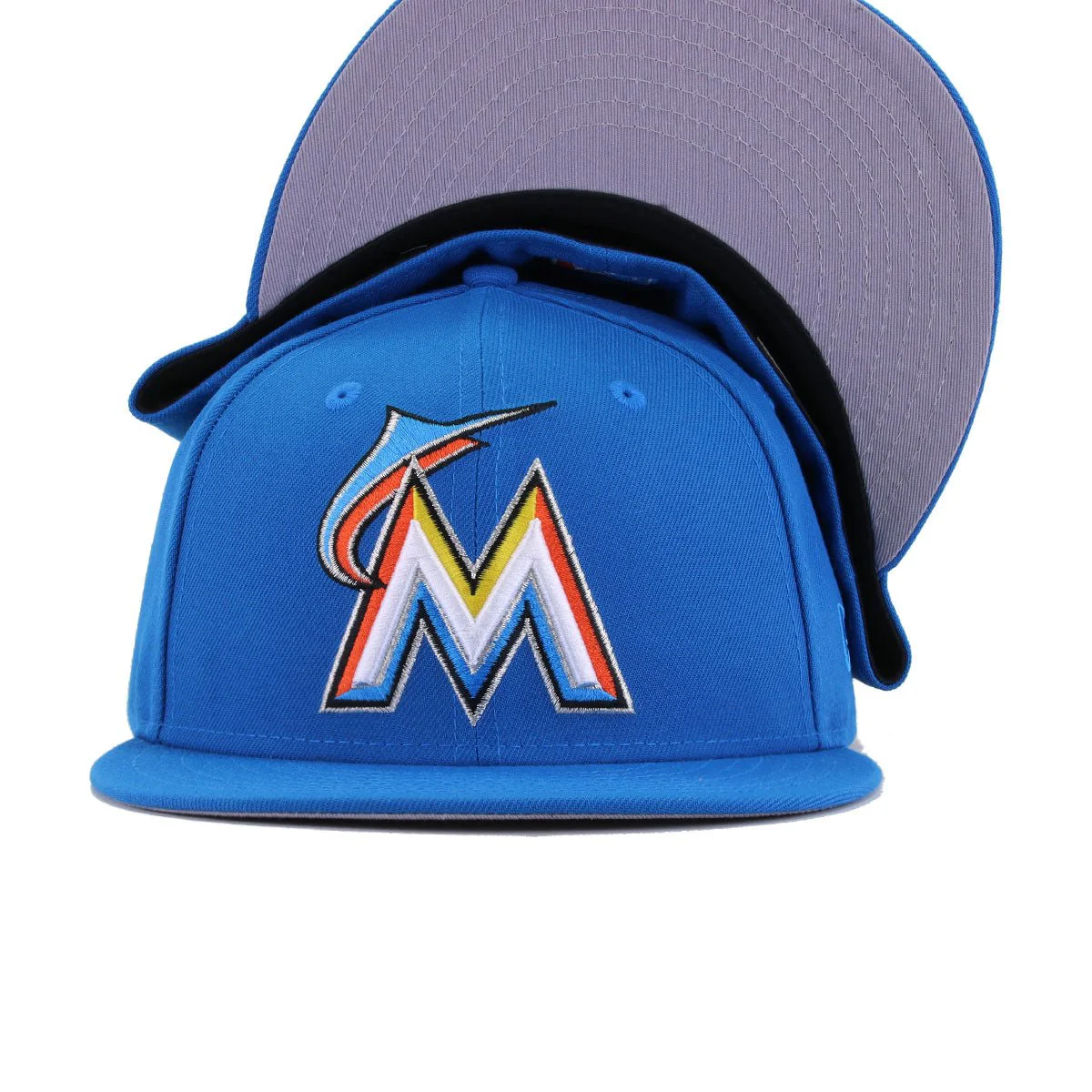 Miami Marlins Cardinal Blue 2012 New Era 59Fifty Fitted - Image 4