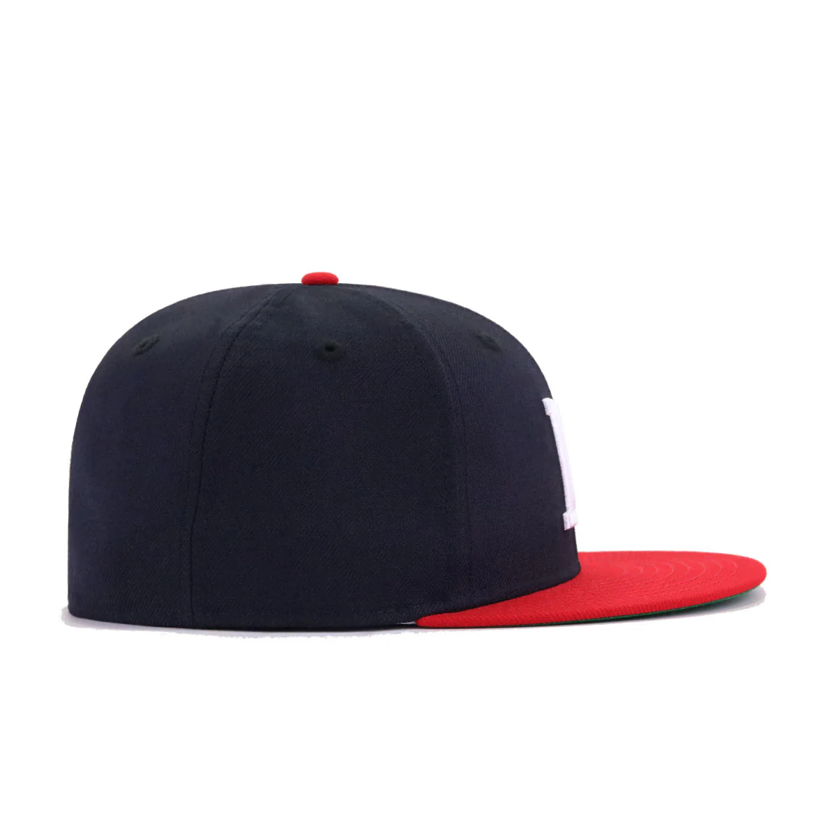 Milwaukee Braves Navy Scarlet 1957 World Series Cooperstown Green Bottom New Era 59Fifty Fitted - Image 3