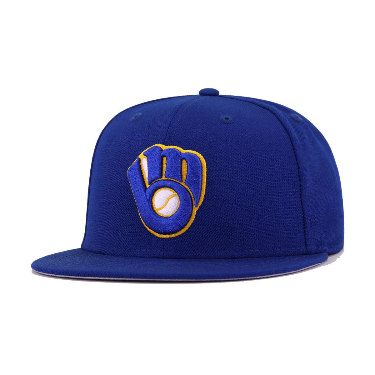 Milwaukee Brewers Light Royal Blue Cooperstown AC New Era 59Fifty Fitted