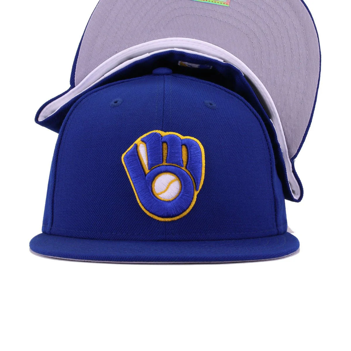 Milwaukee Brewers Light Royal Blue Cooperstown AC New Era 59Fifty Fitted - Image 4