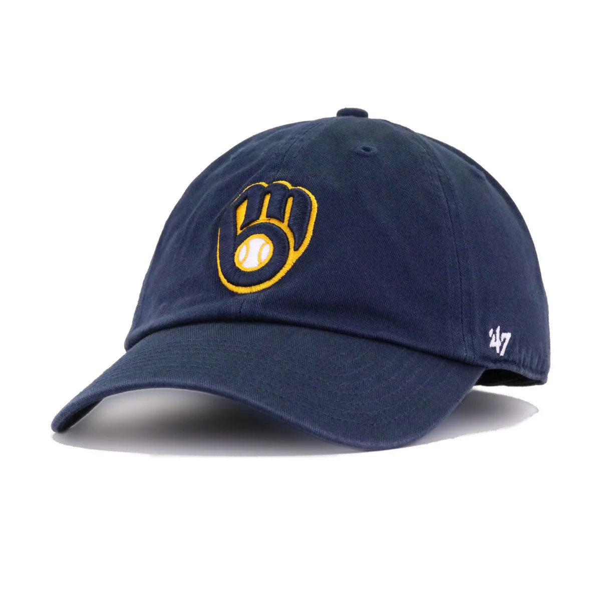 Milwaukee Brewers Navy 47 Brand Clean Up Dad Hat