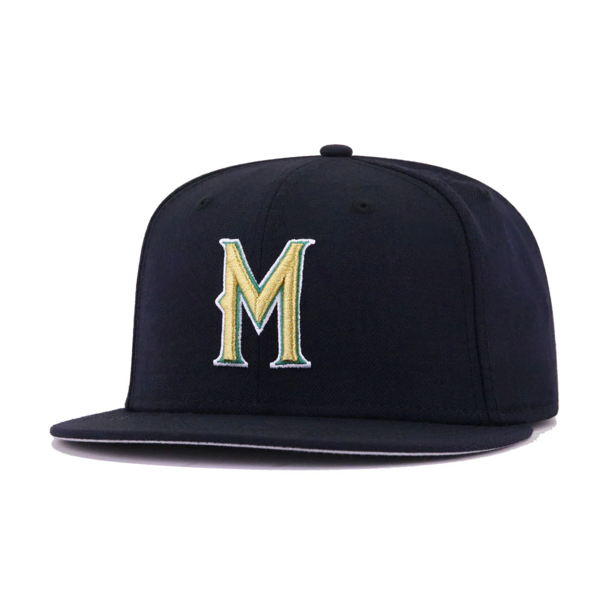 Milwaukee Brewers Navy Metallic Gold Cooperstown AC New Era 59Fifty Fitted