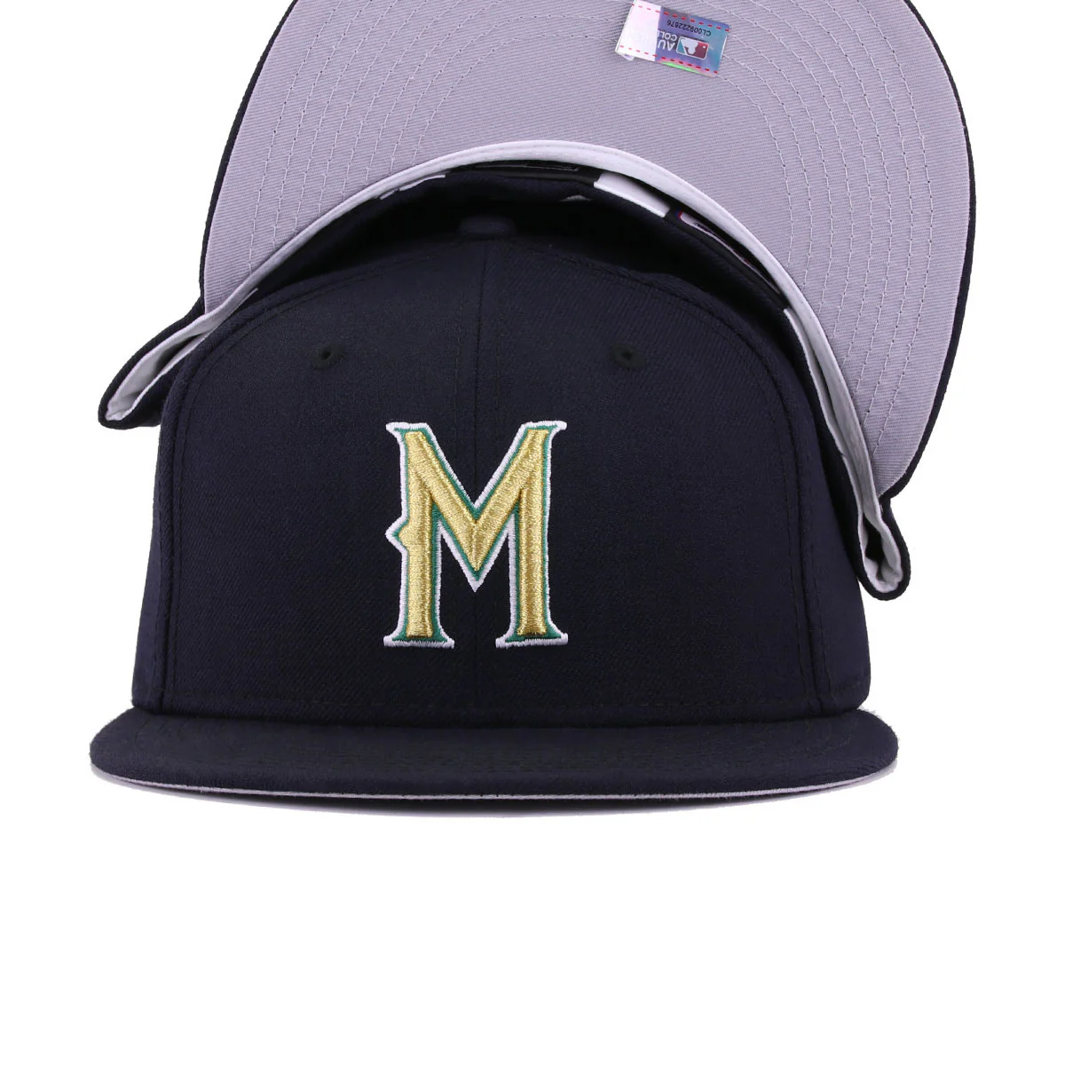 Milwaukee Brewers Navy Metallic Gold Cooperstown AC New Era 59Fifty Fitted - Image 4