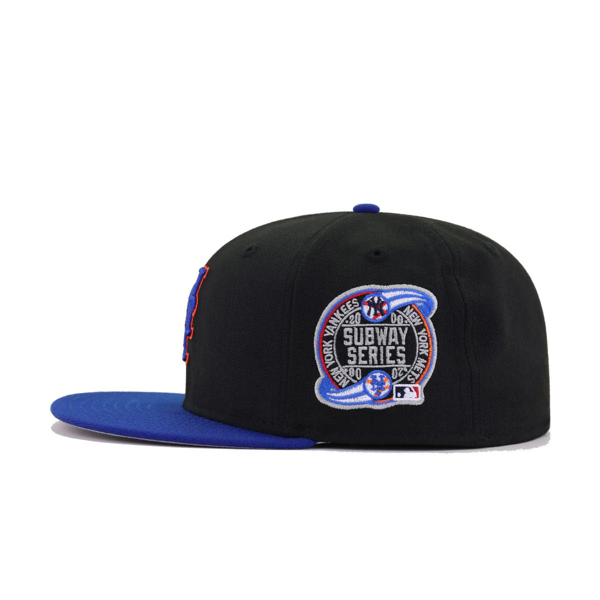 New York Mets Black Light Royal Blue Subway Series Cooperstown New Era 59Fifty Fitted - Image 2