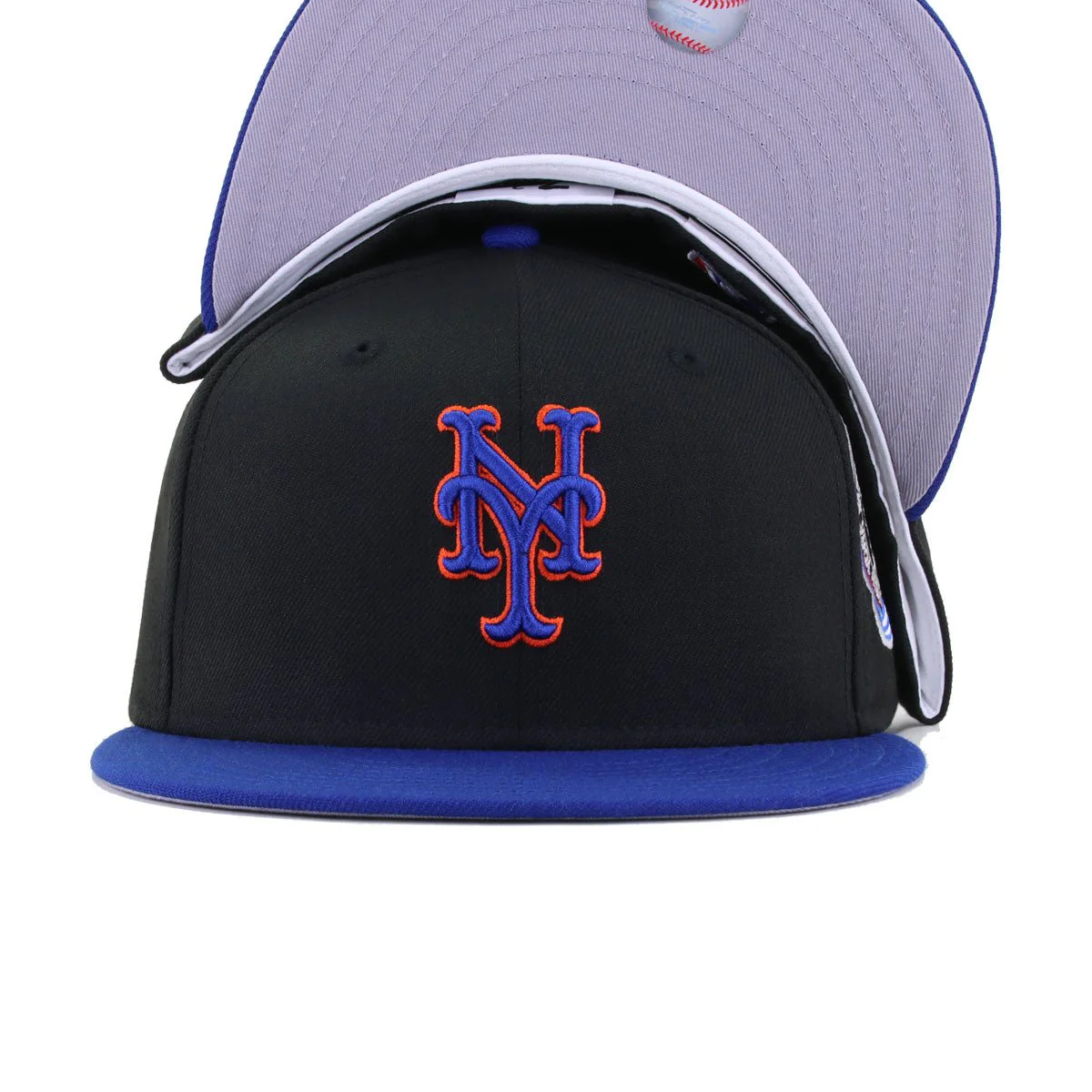 New York Mets Black Light Royal Blue Subway Series Cooperstown New Era 59Fifty Fitted - Image 4