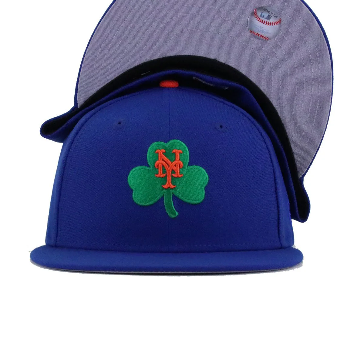 New York Mets Light Royal Blue Lucky Shamrock New Era 59Fifty Fitted - Image 4