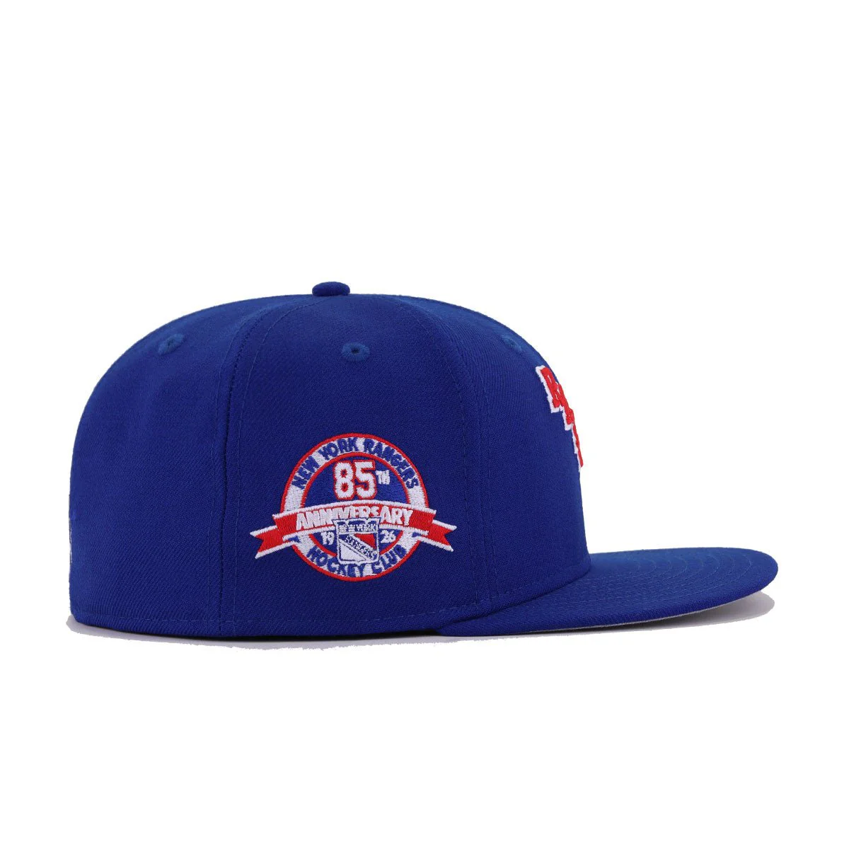 New York Rangers Light Royal Blue 85th Anniversary New Era 59Fifty Fitted - Image 2