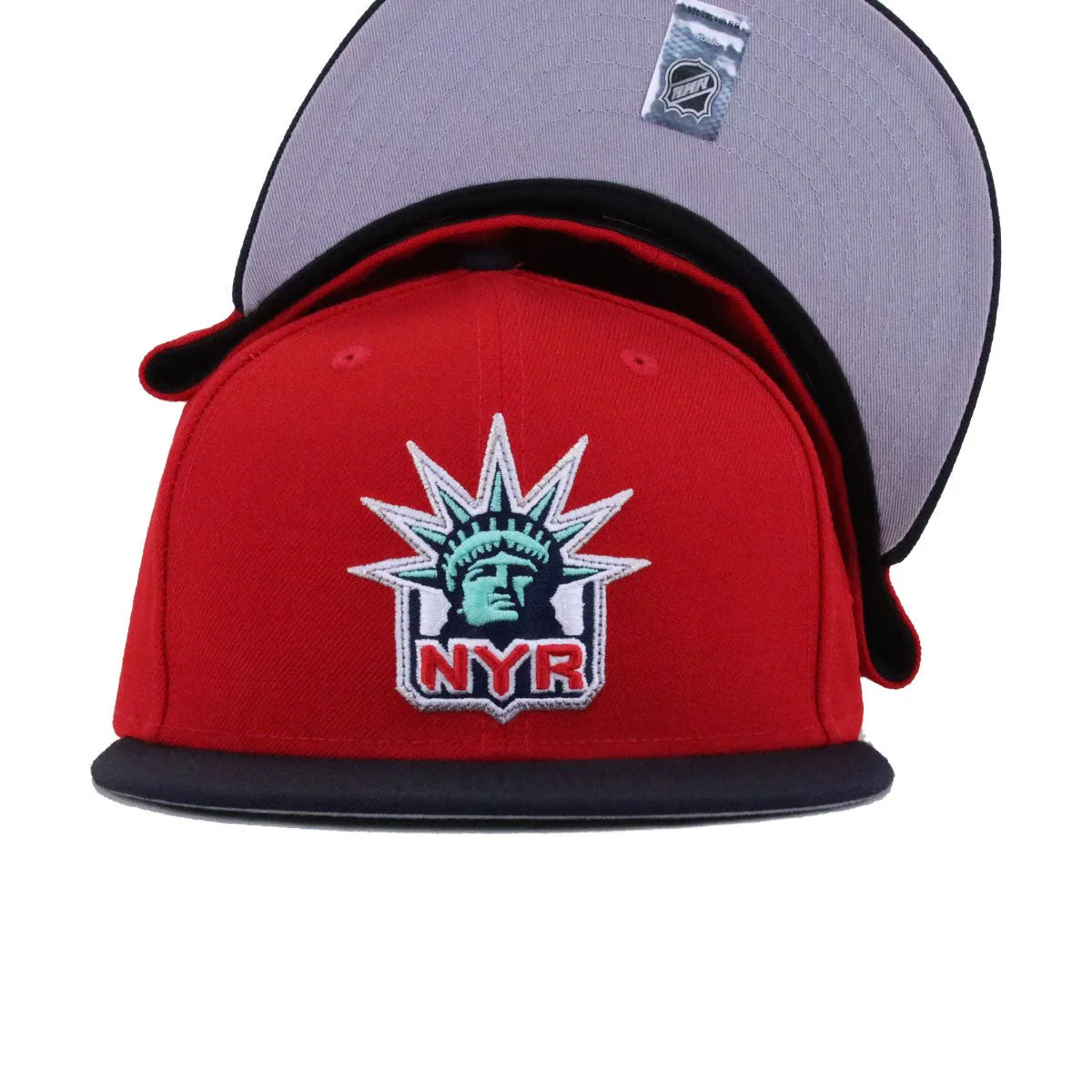 New York Rangers Scarlet Navy 1996 New Era 59Fifty Fitted - Image 4