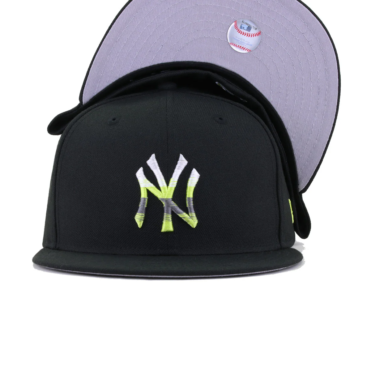 New York Yankees Black NEON BUBBLE GODDESS New Era 59Fifty Fitted - Image 4