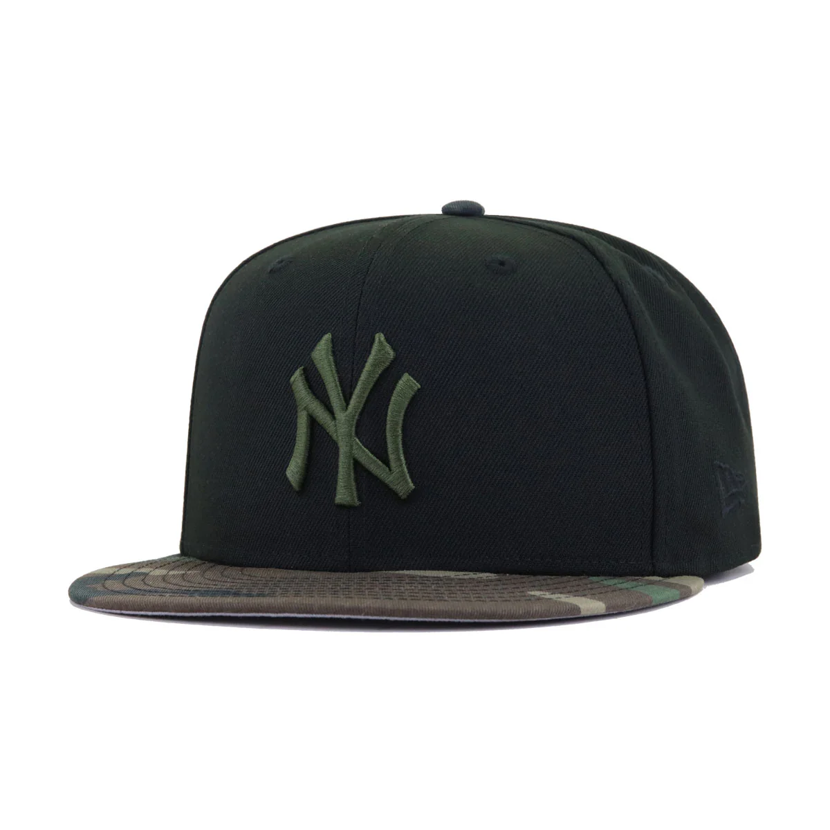 New York Yankees Black Woodland Camouflage New Era 9Fifty Snapback