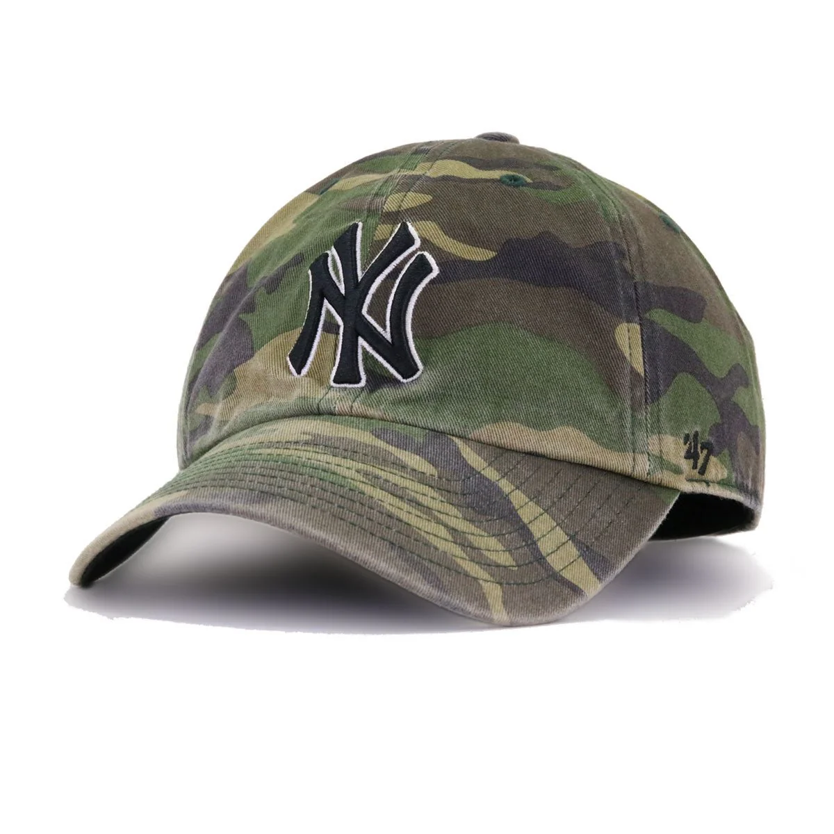 New York Yankees Camouflage 47 Brand Clean Up Dad Hat