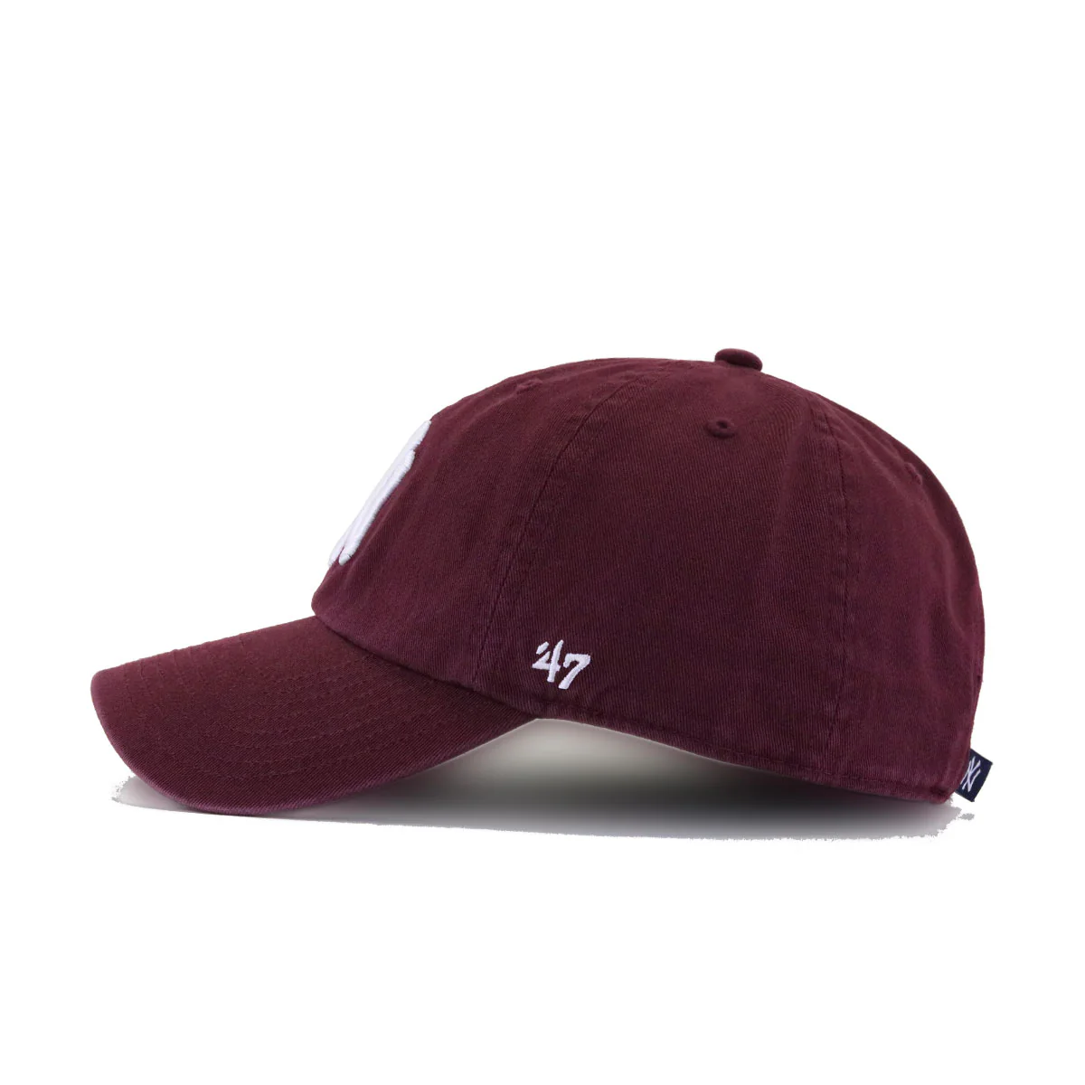 New York Yankees Dark Maroon 47 Brand Clean Up Dad Hat - Image 2