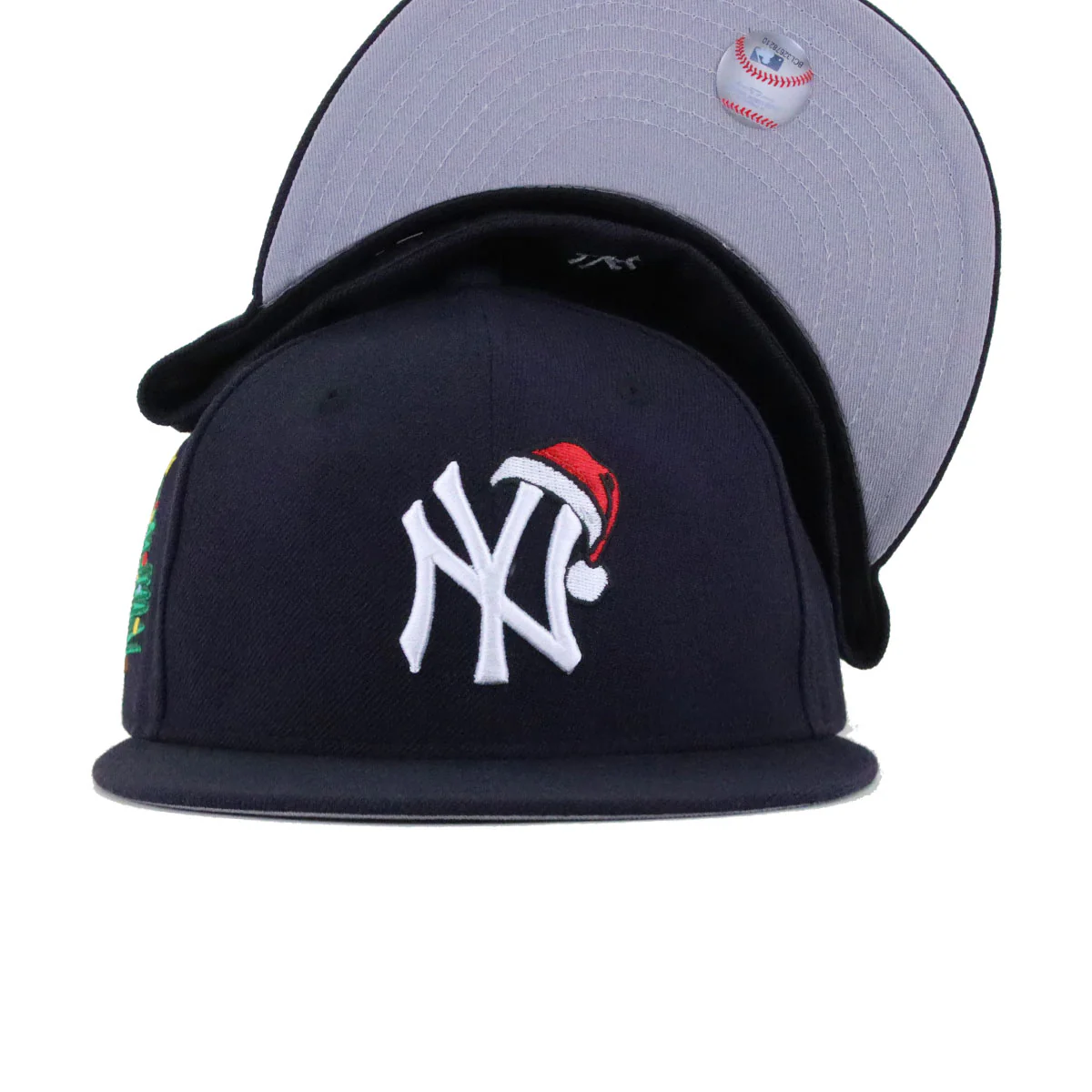New York Yankees Navy SANTA HAT x CHRISTMAS TREE New Era 59Fifty Fitted - Image 4